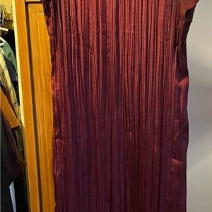 Madewell Red Maxi Gown Sleeveless Crew Neck